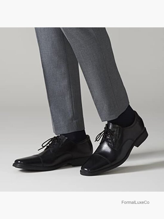 Men\'s Cap Toe Oxford Shoes Lace Up Dress Leather main image 7